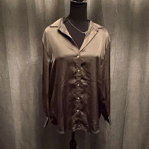 Fred David Olive Green brown Shirt